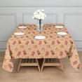 thumbnail image 3 of Orange Christmas Gingerbread Man Pattern Square Tablecloth,Waterproof Square Table Cover,Wipeable Spillproof Washable Table Cover for Home Kitchen Party Decor 52"x52"(132x132cm), 3 of 6