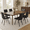 Black, variant on MOONMISS Modern Upholstered Dining Chairs Set of 6 with Thick Cushion,Sturdy Metal Legs,Side Chairs for Kitchen,Living Room,Black
