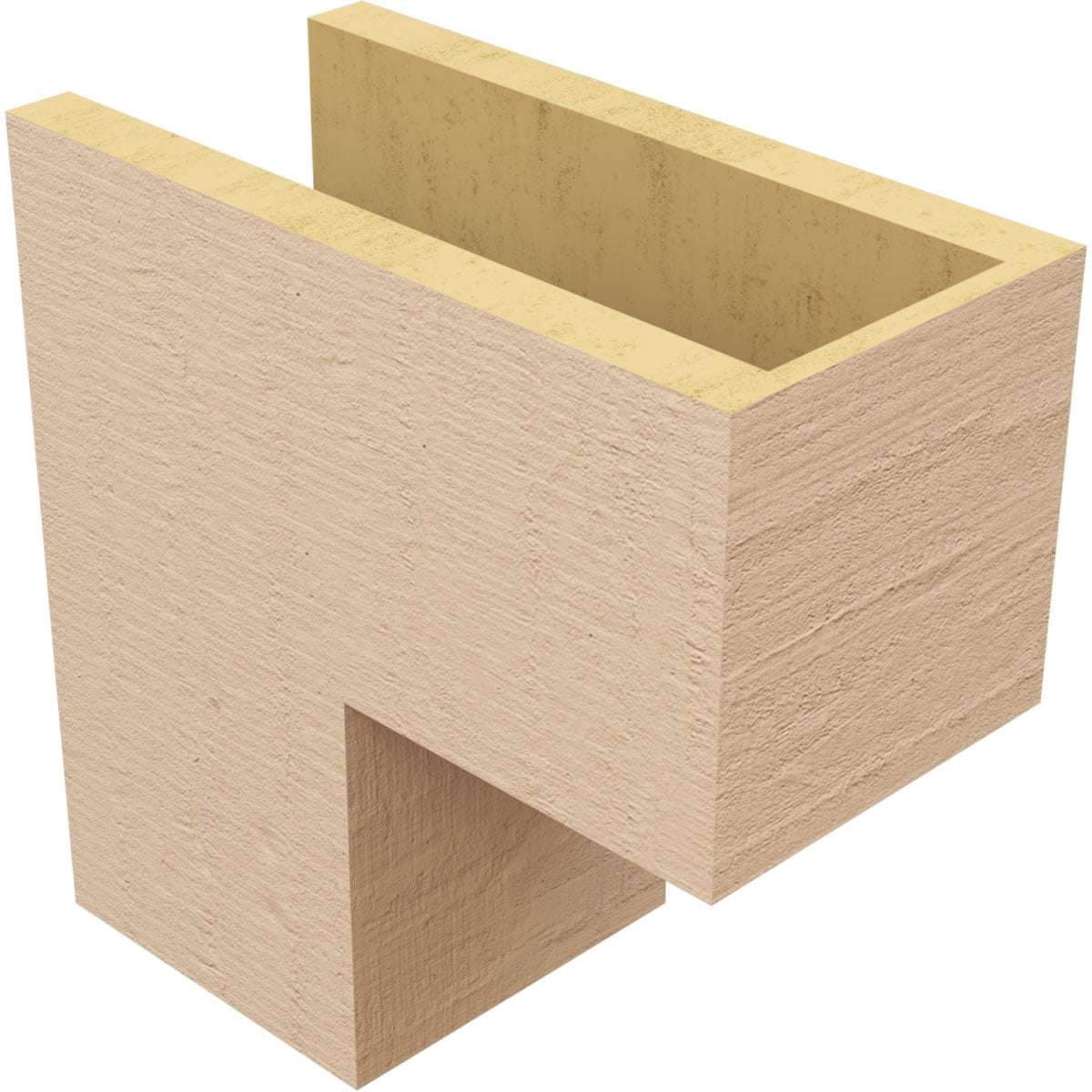6"W x 12"D x 12"H Classic Chapel Hill Rough Cedar Woodgrain TimberThane Corbel, Primed Tan