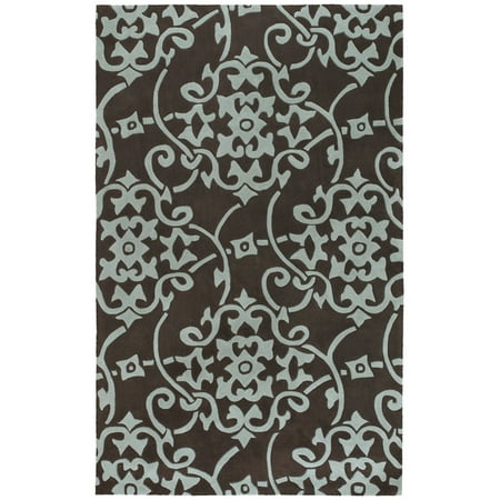- Surya Cosmopolitan COS-8829 Area Rug - Pale Blue/Chocolate