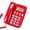 Red, variant on Yammee Traditional Landline Device With Oversized Button Clear Call Display Telephone