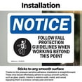 thumbnail image 3 of (2 Pack) Follow Fall Protection Guidelines OSHA Notice Sign 18 Inch X 12 Inch Vinyl Label Decal Sticker Weather Resistant, UV Protected for Workplace, Business, and Construction Site,, 3 of 7