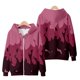 thumbnail image 1 of Sudadera con cremallera para hombre, con estampado 3D en color morado llama y rojo, genial abrigo con cremallera para mujer, ropa de calle, top Kawaii para niños, 1 of 6