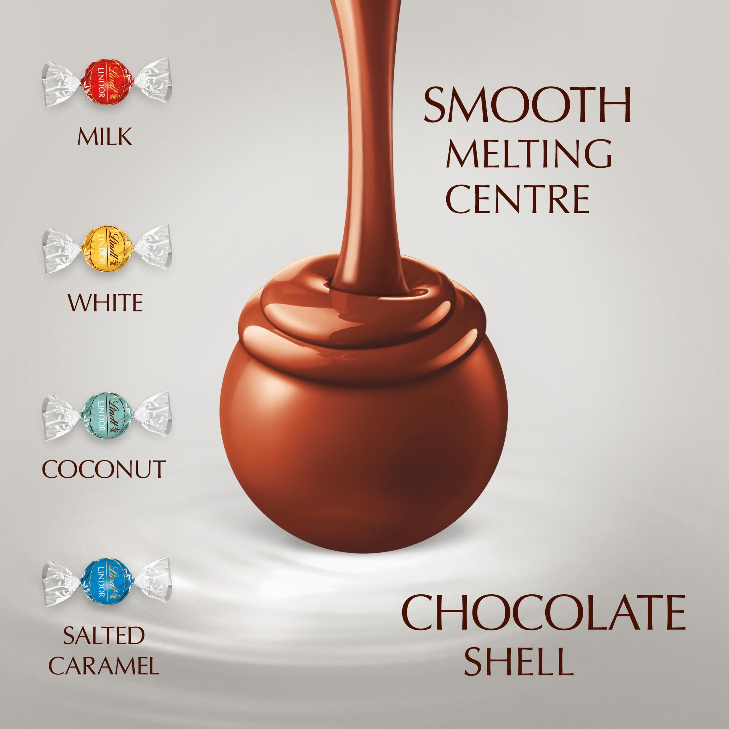 Lindt Lindor Silver Assorted Chocolate Truffles Box 337g, Imported from Britain