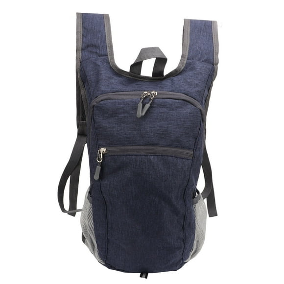 Mochila ligera y plegable, resistente al agua, para viajes, senderismo, deportes al aire libre, color azul oscuro.