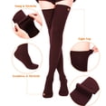 thumbnail image 4 of Sonducket 1 par de medias altas hasta el muslo de 80cm para invierno, antideslizantes, elásticas, cálidas, accesorios para mujer, regalos del Type2 NO2, 4 of 6