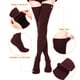 thumbnail image 5 of Qarigey 1 par de medias altas hasta el muslo estilo pijo de invierno cálido calcetín botas accesorios de mujer regalos del Día de San Valentín para Medias Rojo, 5 of 6