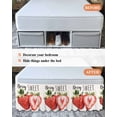 thumbnail image 7 of Strawberry Wrap Around Bed Skirts for King Bed 16" Drop, Bed Skirt with Adjustable Elastic Belt Dust Ruffle Bed Valance for Bedroom Hotel Luxury Red Summer Fruits Green Botanical Bed Frame Cover, 7 of 7