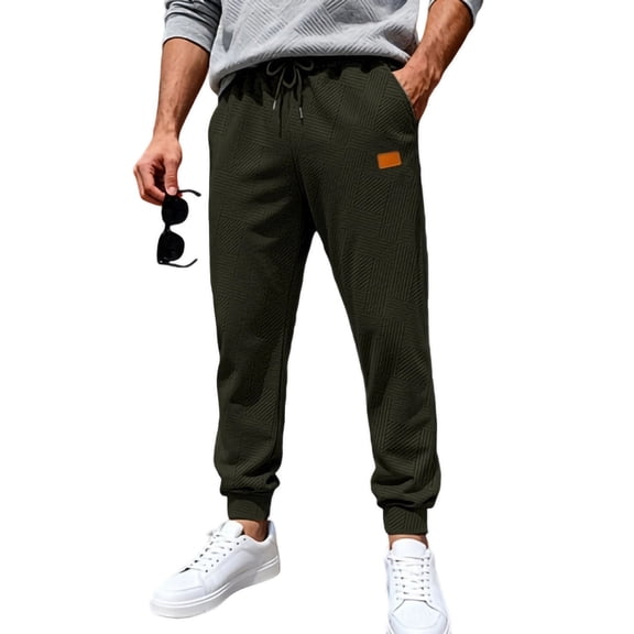 Juslio Fashion Mens Sweatpants Relaxed Fit Drawstring Elastic Waist with Pockets Casual Pants L