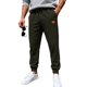 thumbnail image 1 of Ceisia Men Solid Color Corduroy Straight Leg Pants Elastic Waist Drawstring Gift Casual Trousers, 1 of 7