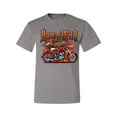 thumbnail image 2 of Wild Bobby, Wild Hawg Bike Motorcycle Flaming Cars and Trucks Men's Graphic T-Shirt, Heather Grey, X-Large, 2 of 3