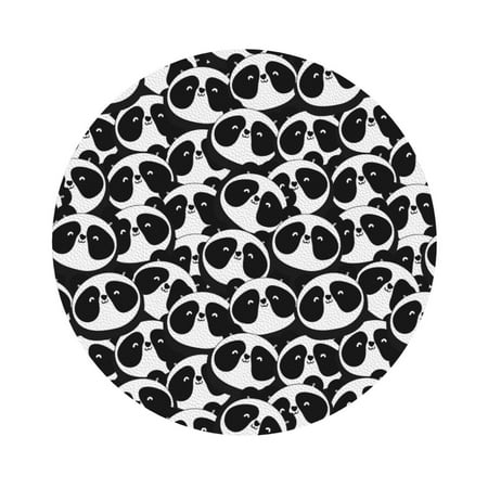 

Lukts Panda1 Leather Drinks Coasters Set of 4 Suitable or Drinks Furniture Protection and Easy Clean up