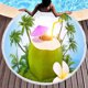 thumbnail image 3 of Toalla de playa redonda con diseño de frutas y coco para adultos, toalla de playa de microfibra de secado rápido, toallas de piscina súper absorbentes, manta de playa sin arena, 3 of 5