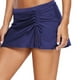 thumbnail image 4 of Falda de baño con abertura en la cintura para mujer, parte inferior de baño deportiva con cordón y braguita incorporada, color azul, 4 of 7