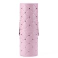 thumbnail image 2 of Estuche de almacenamiento de brochas de maquillaje de cuero PU a la moda soporte vacío organizador a presión, 2 of 6