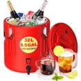 thumbnail image 1 of Insulated Beverage Dispenser 32 L - Ice and Hot Drink Dispenser with 304 Stainless Steel Interior and Spout, Portable Hot Water Dispenser, Outdoors Cooler Jug for Camping Party Sports, 1 of 8