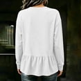 thumbnail image 4 of Lmnyox Women's Sweatshirts Crew Neck Solid Color Peplum Long Sleeve Pullover Fall Fashion Sweatshirts, 4 of 6