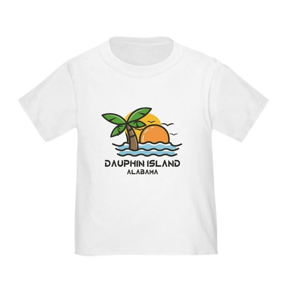 CafePress - Alabama Dauphin Island T Shirt - Cute Toddler T-Shirt, 100% Cotton
