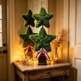 thumbnail image 6 of erdimoy 27" Double Star Artificial Topiary Tree, Patriotic 4th of July Outdoor Potted Plant with Bow, 6 of 6