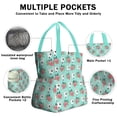 thumbnail image 3 of Bull Terrier Dog and Flower Florals Drawstring Lunch Bag Women - Drawstring Lunch Bag Insulated for Work Office - Stain-Resistant Large Lunchbags for Women with Multi-Pockets, 3 of 6