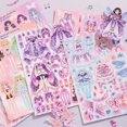 thumbnail image 2 of Lindas pegatinas artesanales hechas a mano DIY para mujeres, pegatinas de personajes de colores para niños, suministros de oficina de China, perfecto para Scrapboo, 2 of 5