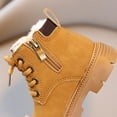 thumbnail image 7 of Eltusu Boys Ankle Boots, No Slip Windproof Lace-up Thermal Winter Booties Shoes Yellow Size 13(Little Kids), 7 of 7