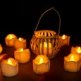 thumbnail image 4 of Tea Lights Candles with Timer, 12 Packs Flickering Flameless LED Tealights Battery Operated Electric Votive Candles for Christmas Decorations Fall Indoor Home Decor, Yellow Light, 4 of 6