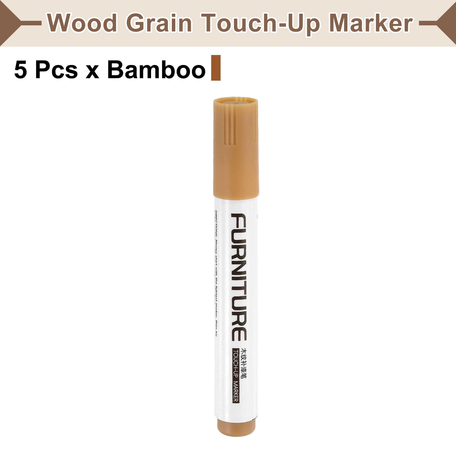 Uxcell Furniture Markers Touch Up, Furniture Repair Kit Wood Maker Bamboo