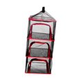 thumbnail image 4 of Organizador de campamento de jaula de pesca de red de secado plegable para planta de interiores de barbacoa Rojo, 4 of 8