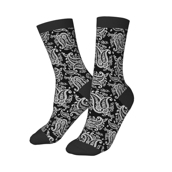 Kids Girls Boys Socks - Paisley Pattern No.90122 Comfort Breathable Crew Socks for Boys Girls Kids, Soft Athletic Running Socks for Boys Socks 6-10 Years Old