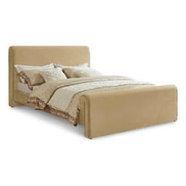 Pemberly Row Modern / Contemporary Fabric Camel Velvet King Bed
