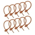 thumbnail image 1 of Unique Bargains Lot de 30 Attaches en Silicone Réutilisables, Attaches de Câble de 7 Pouces, Attaches à Pain Marron, 1 of 6