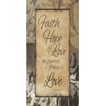 thumbnail image 2 of Grey, Jace 14x24 Gold Ornate Wood Framed with Double Matting Museum Art Print Titled - Faith Hope, 2 of 4