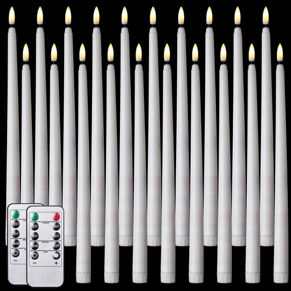 Velas cónicas LED sin llama Tuanse de 31,5 cm, funcionan con pilas