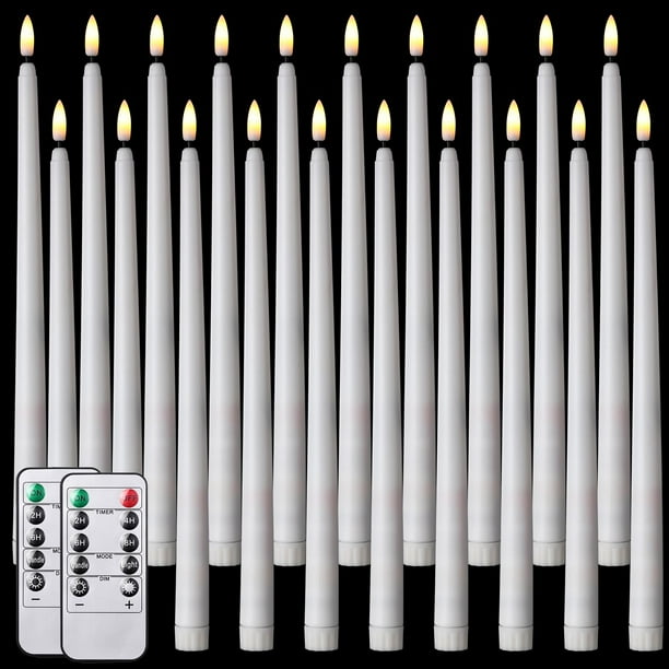 Velas cónicas LED sin llama Tuanse de 31,5 cm, funcionan con pilas