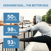 Designer Wellness , Designer Egg, Natural Egg Yolk & White Protein Powder, 24g Protein, Keto and Paleo Friendly, Less Fat and Cholesterol, Vanilla, 12.4 oz