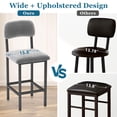 thumbnail image 5 of UHOMEPRO Bar Table Set for 4, Modern Counter Height Dining Set, Rectangle Dining Room Table with 4 Velvet Chairs, Compact Kitchen Table Set for Home Breakfast Nook, Gray, 5 of 7