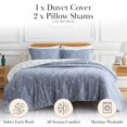 thumbnail image 3 of Premium Quality Vilano Choice Modern Foliage Reverseable Duvet Cover Sets, 3 of 9