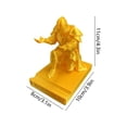 thumbnail image 3 of Décor de Bureau, Support de Stylo Style Chevalier Surface Givrée Structure Stable Rangement de Papeterie Multi-Usage, Décor Festif pour Bureau Porte-Pinceaux de Maquillage Figurine Personnalisée, 3 of 6