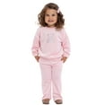 thumbnail image 4 of Wonder Nation Toddler Girls Embellished Velour Sweatshirt and Flare Pants Set, 2-Piece, Sizes 12M-5T, 4 of 5