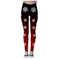 thumbnail image 4 of Gibobby Pantalones deportivos mujer Leggings deportivos estampados navideños de moda informal para mujer Leggings de yoga informales(Vino,CH), 4 of 5