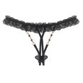 thumbnail image 1 of Gibobby Ropa Interior dama Tanga y tangas sexy para mujer Ropa interior cintura sólida （Negro，Talla única), 1 of 5