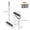 15.75in Gray Mop + Bucket + 4 Gray Fiber Cleaning Cloths, variant on Flat Mop and Bucket Set with Wringer, Long Handle, Washable Microfiber Pads, Hands-Free Floor Cleaning System for Hardwood, Tile, Windows, Kitchen and Bathroom