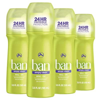 Ban Anti-Perspirant Deodorant Original Roll-On, Satin Breeze 3.50 oz (Pack of 4)