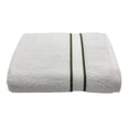 thumbnail image 1 of Toalla Cottonella de algodón blanca con cenefa verde, 1 of 5