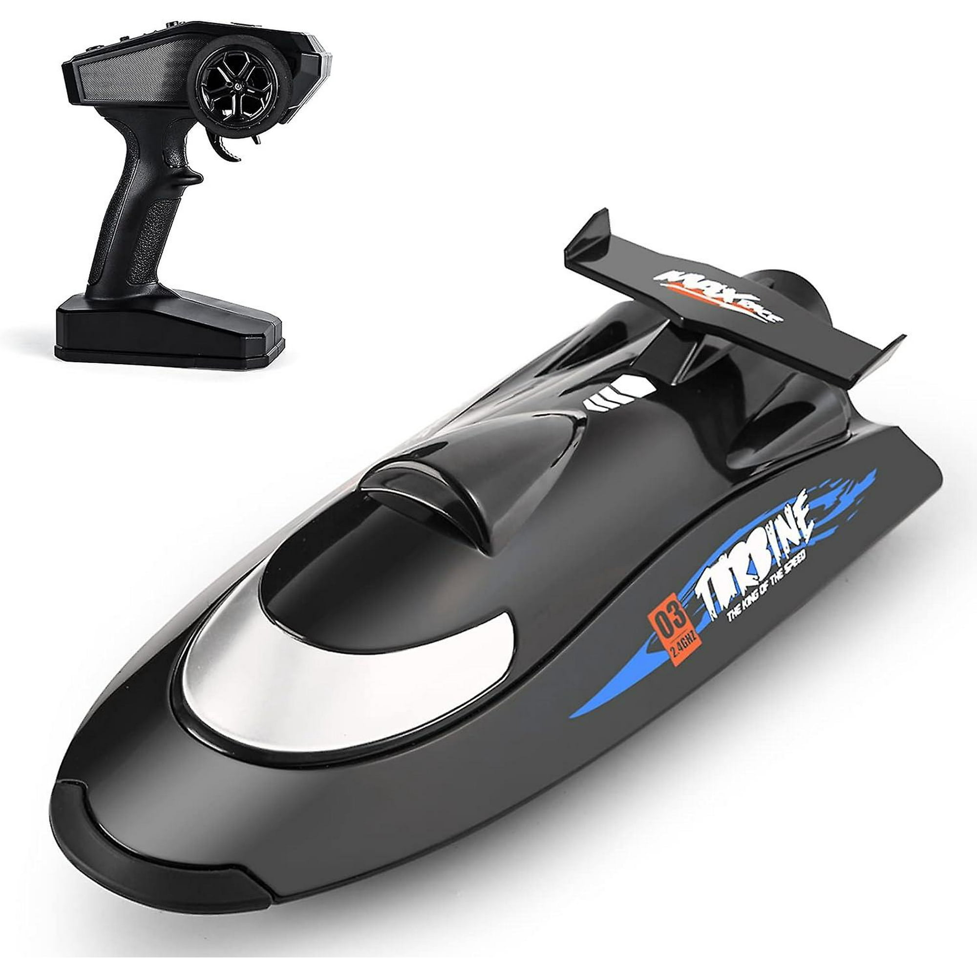Remote Control Boats 2.4g 30km h Turbine Drive Rc Boat 3 Speeds Adjustable Over Distance Warning Self righting Rc Toy Gift For Kids Adults Boys