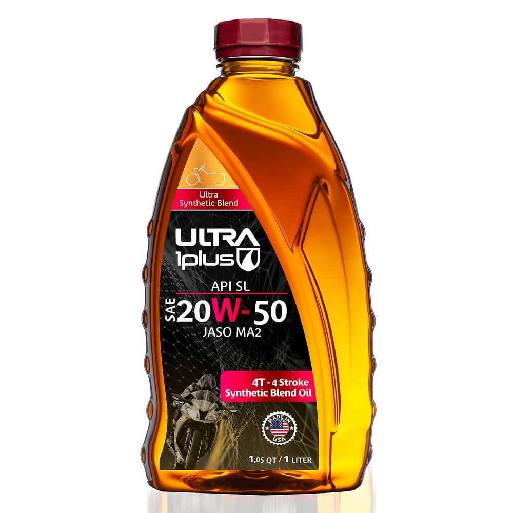 Ultra1Plus™ SAE 20W50 Synthetic Blend 4T Engine Oil, API SL, JASO MA2