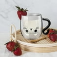 thumbnail image 2 of Pcapzz Cute Cat Mugs Double Vacuum Cute Tea Cups with Handle 250-300ml Glass Cat Coffee Mug Temperature Resistant Glass Water Mug Insulated Milk Mug for Cat Lovers Women Wife Mum Girl, 2 of 9