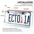 thumbnail image 3 of Aluminum License Plate Frame 2 Pack Car Exterior Accessory Car Tag Holder for Front Rear Plates Cars Decor Glass Christmas Ornaments, 3 of 7