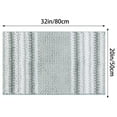 thumbnail image 6 of NOMADIC NOOK 2 Pcs Absorbent Fluffy Chenille Bath Mats, Striped Non Slip Bathroom Rugs Green Blue 20" x 32", 6 of 6